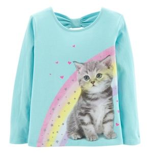 Rainbow Cat Bow Tee